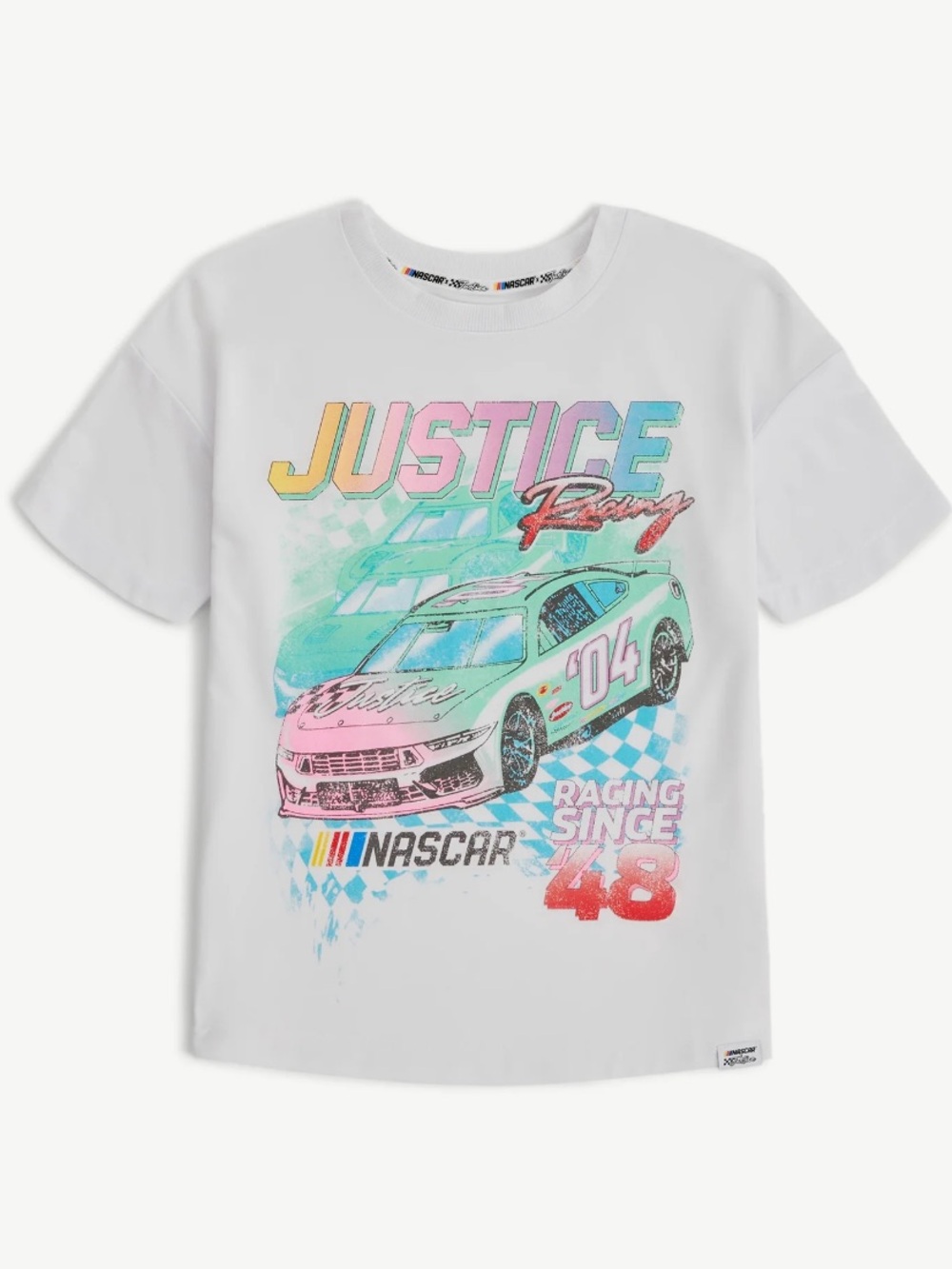Justice Girl's NASCAR X Justice Collab Oversized Tee